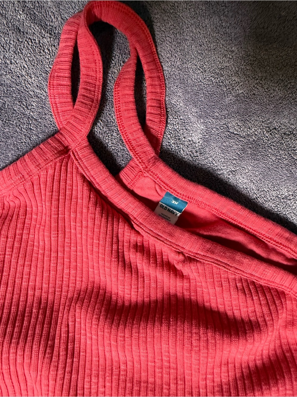 Old Navy Women's Ribbed Bandeau Tank Top in pink